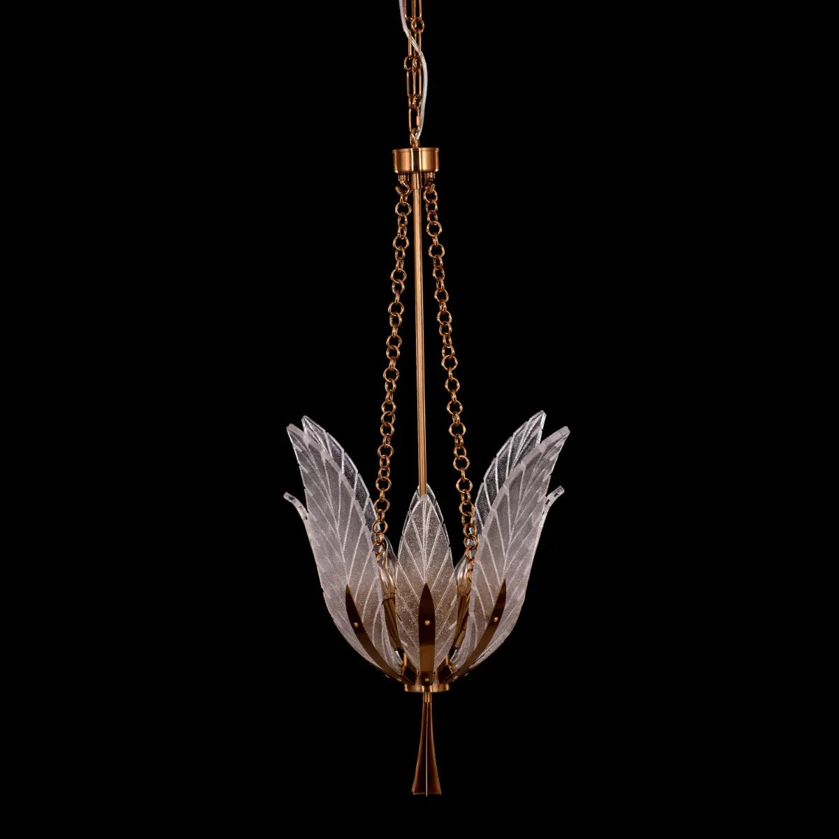 Trance (Small, Gold) Glass Chandelier