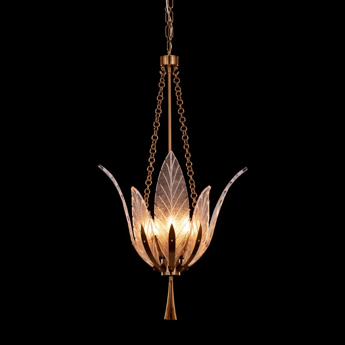 Trance (Small, Gold) Glass Chandelier