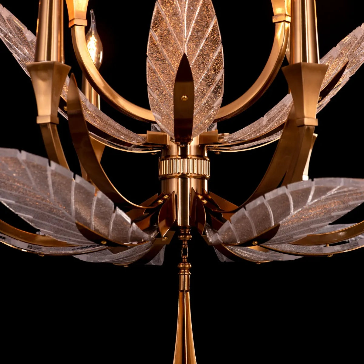 Trance (Medium, Gold) Glass Chandelier