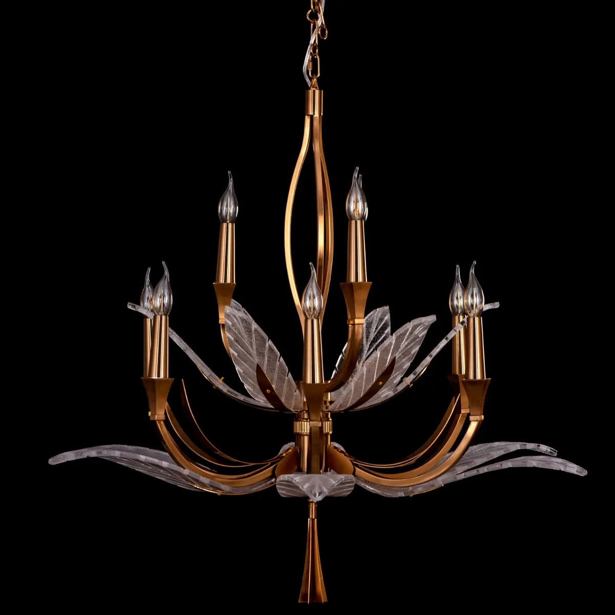 Trance (Medium, Gold) Glass Chandelier