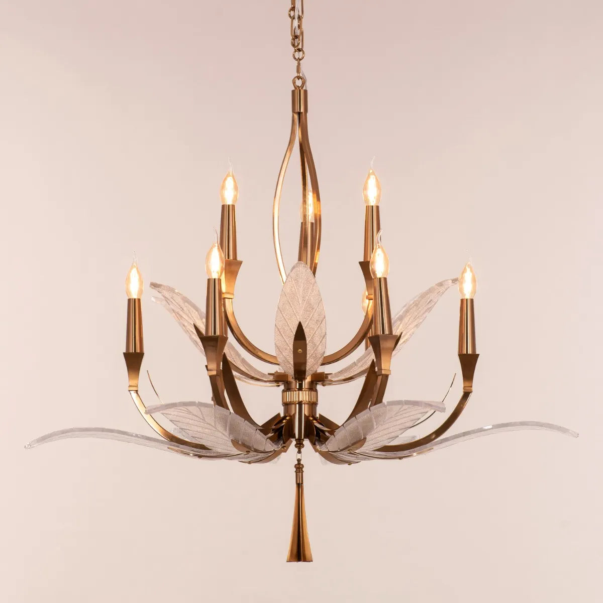 Trance (Medium, Gold) Glass Chandelier