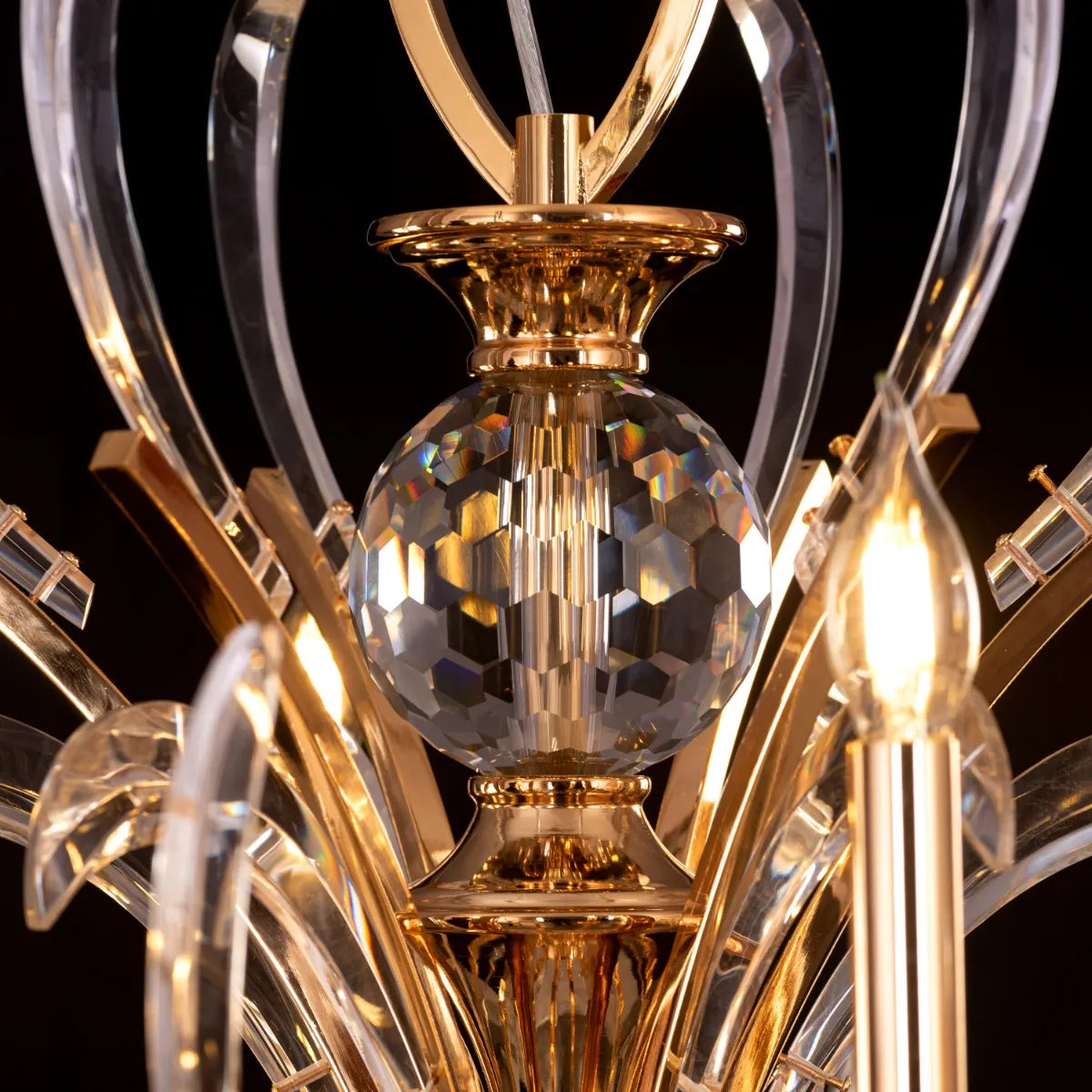 Fountain Of Fortune (Large, Gold) Crystal Chandelier