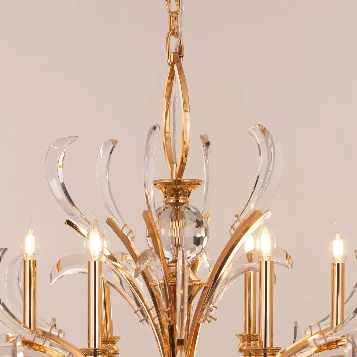 Fountain Of Fortune (Large, Gold) Crystal Chandelier