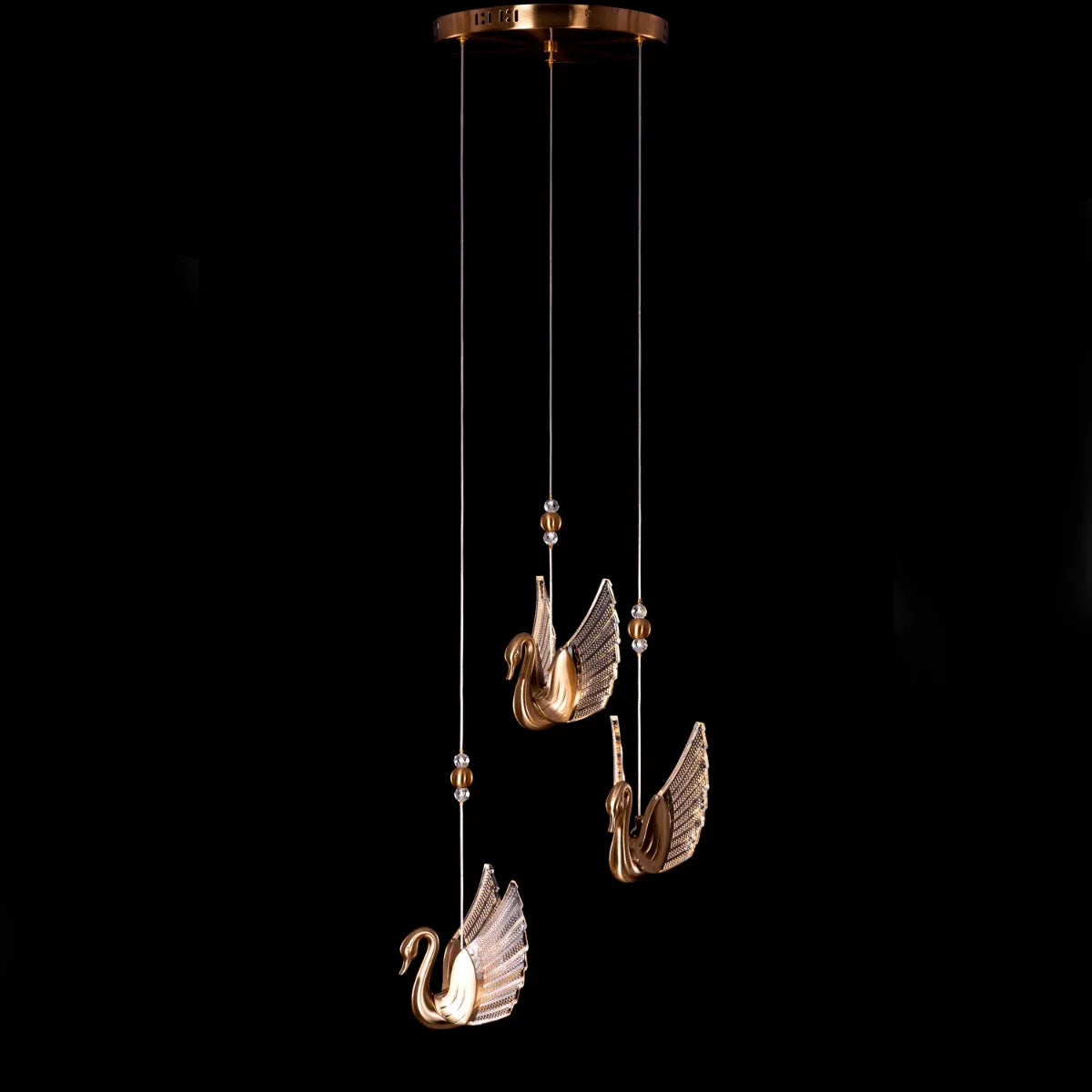 Sophisticated Small Gold Chandelier with Dimmable LED Technology and Remote Control – Two Birds One Throne