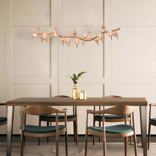 Fields Forever Chandelier in gold finish