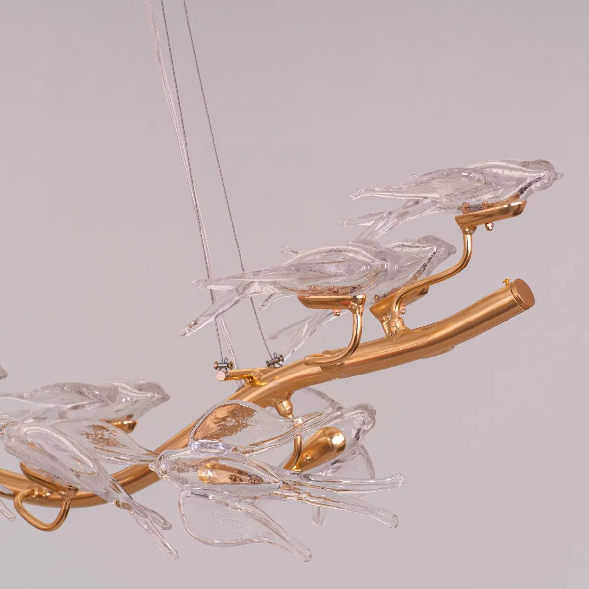 Birds Of Paradise (Large, Gold, Dimmable LED with Remote Control) Chandelier