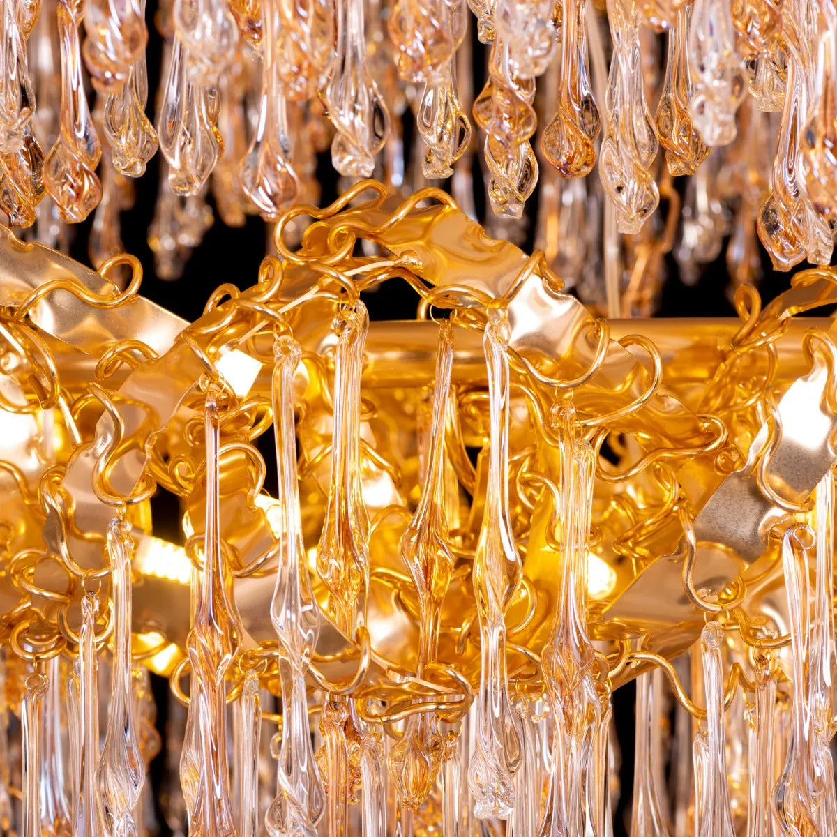 Stardust (Large, Gold) 3-Layer Crystal Chandelier