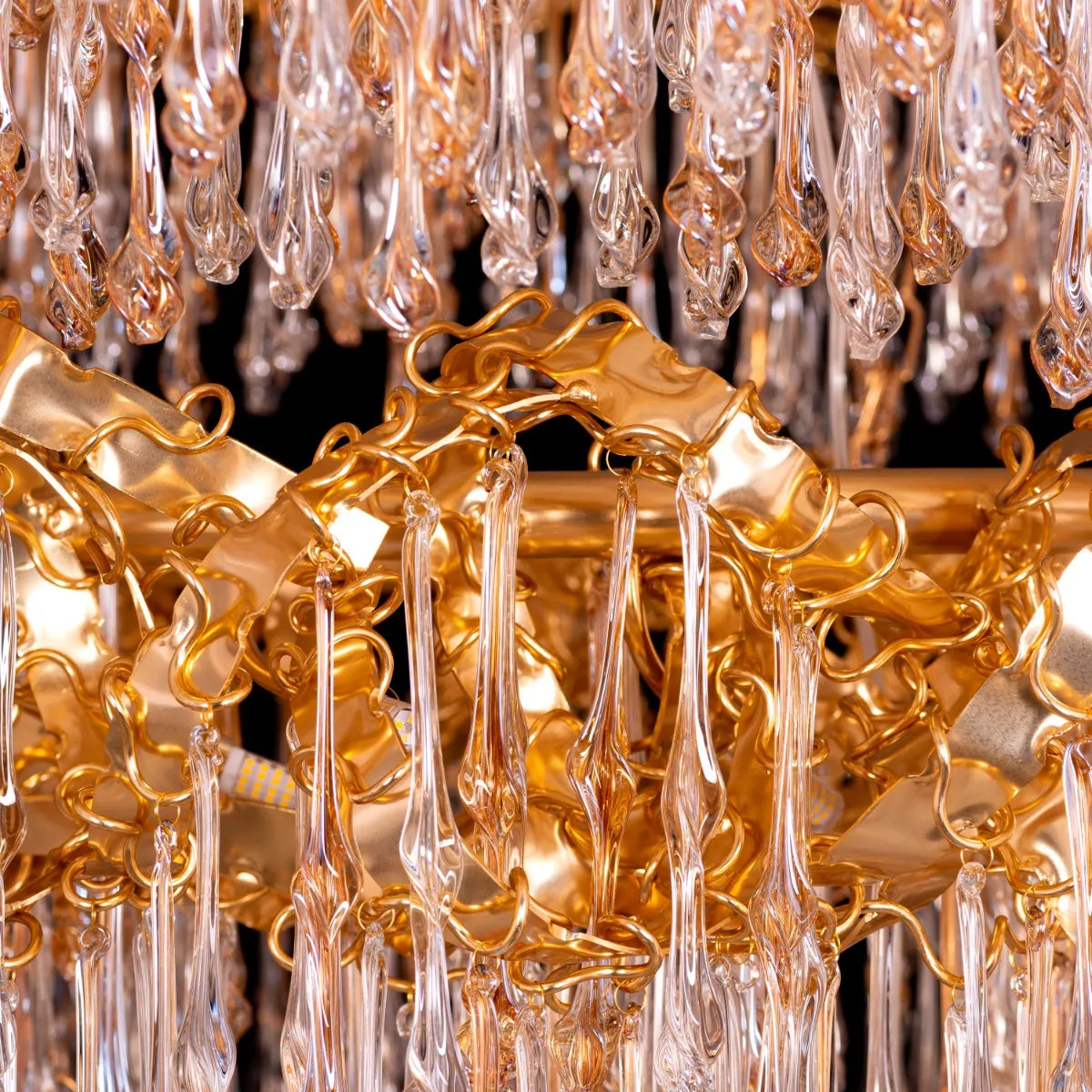 Stardust (Large, Gold) 3-Layer Crystal Chandelier