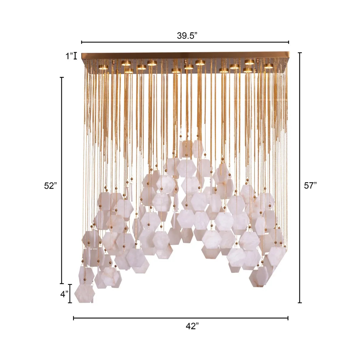 Caesar's Palace Chandelier in white marble finish