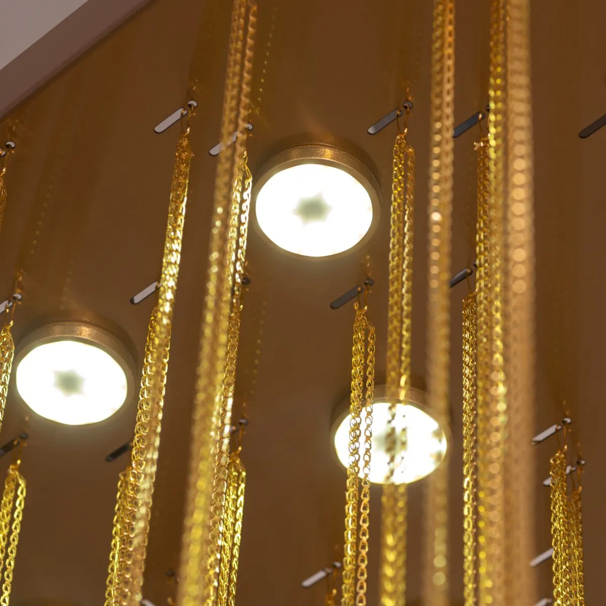 Caesar's Palace (Medium, White, 3 Color Dimmable LED Spotlight with Remote Control) Marble Chandelier