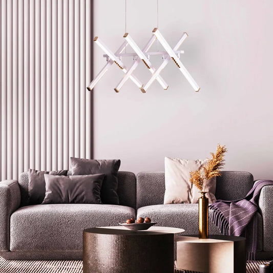 Speak Now Chandelier showcasing its modern geometric design.