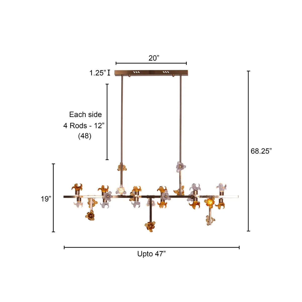 You Can't Quit Me Crystal Chandelier illuminating an elegant dining room.