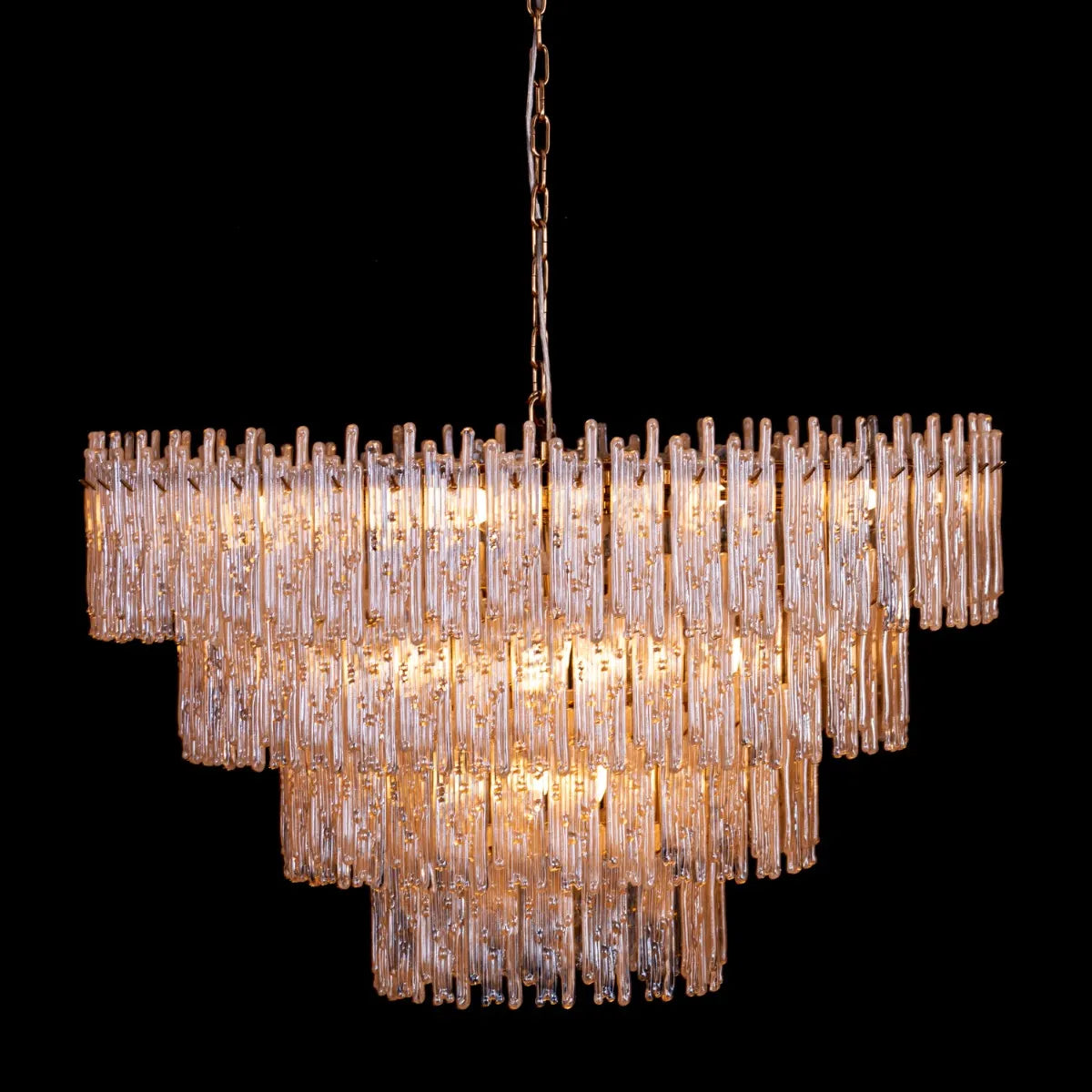 Breakfast In Bed (Large, Gold, Molten Wax-Styled) Crystal Chandelier