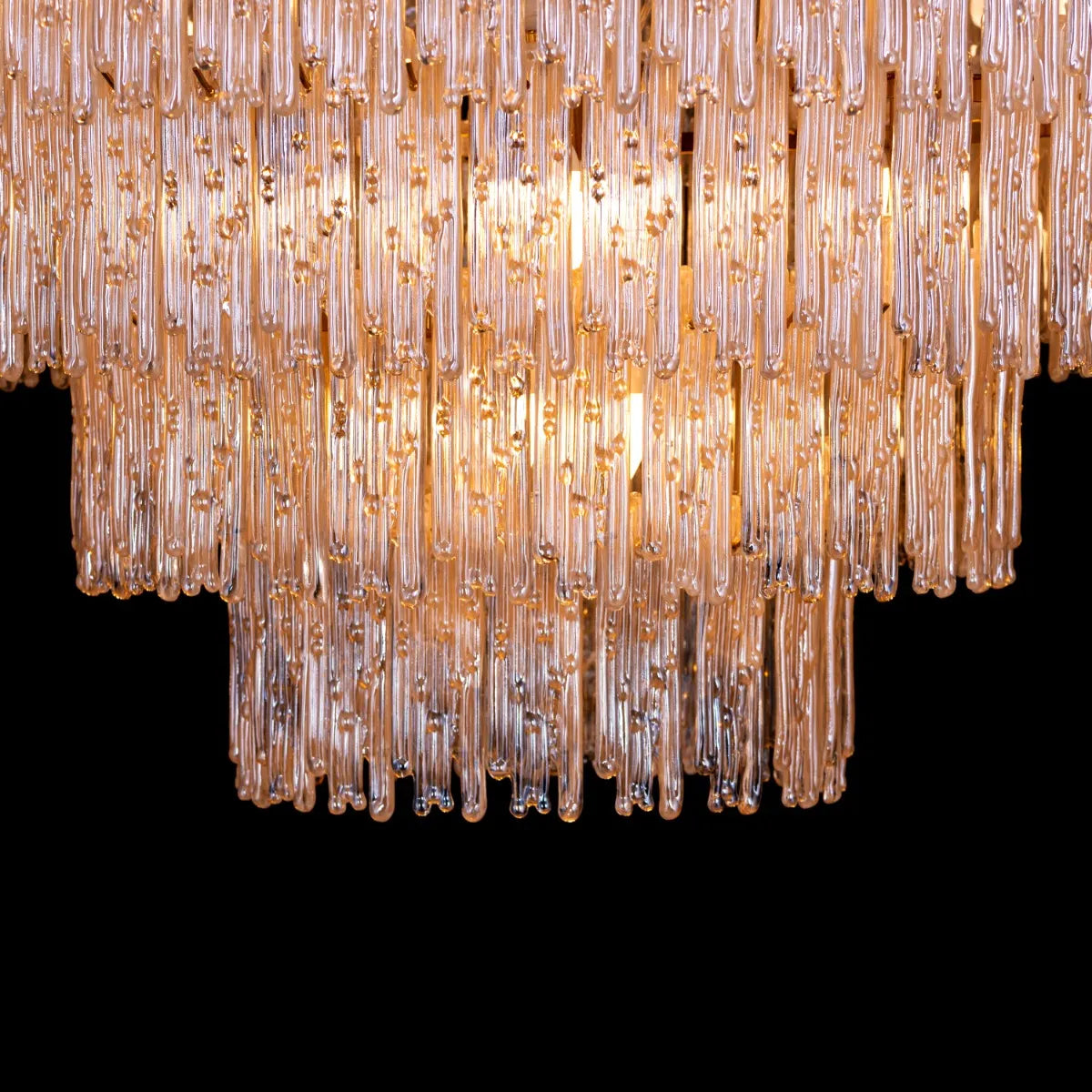 Breakfast In Bed (Large, Gold, Molten Wax-Styled) Crystal Chandelier