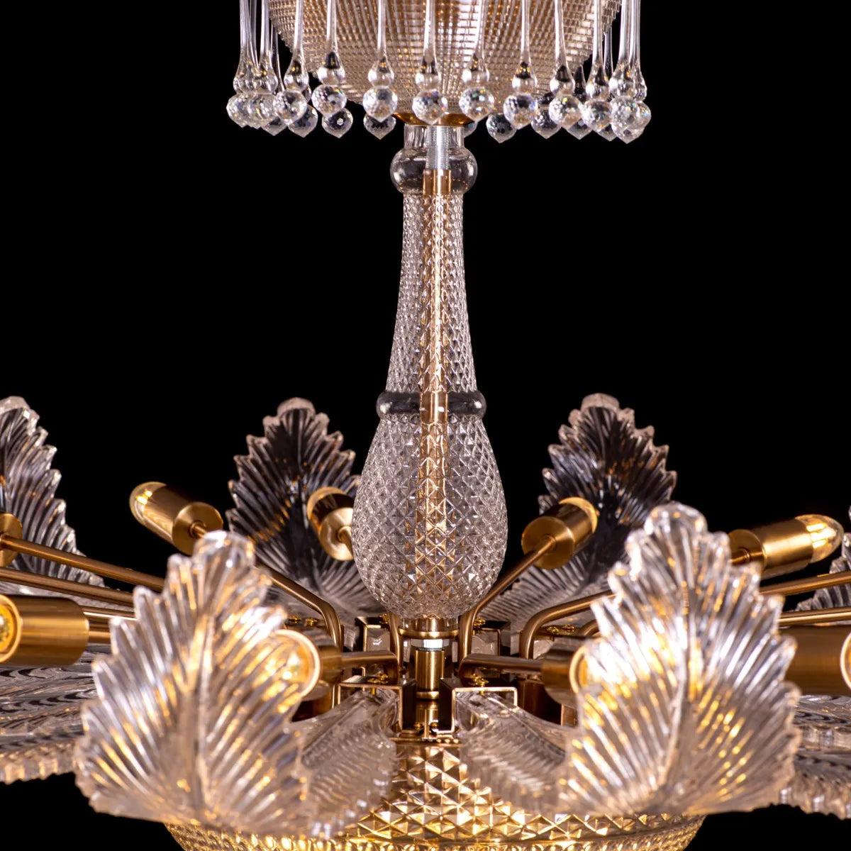 Wine Of Kings (Large, Gold) Crystal Chandelier