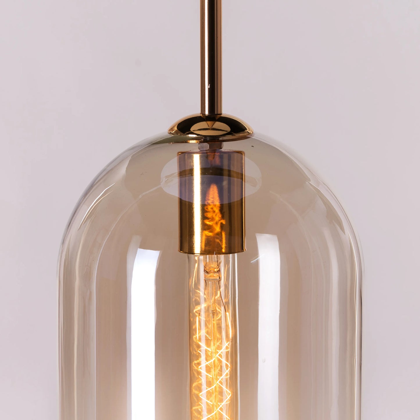 Glamour (Gold, Smokey Grey) Glass Pendant Light