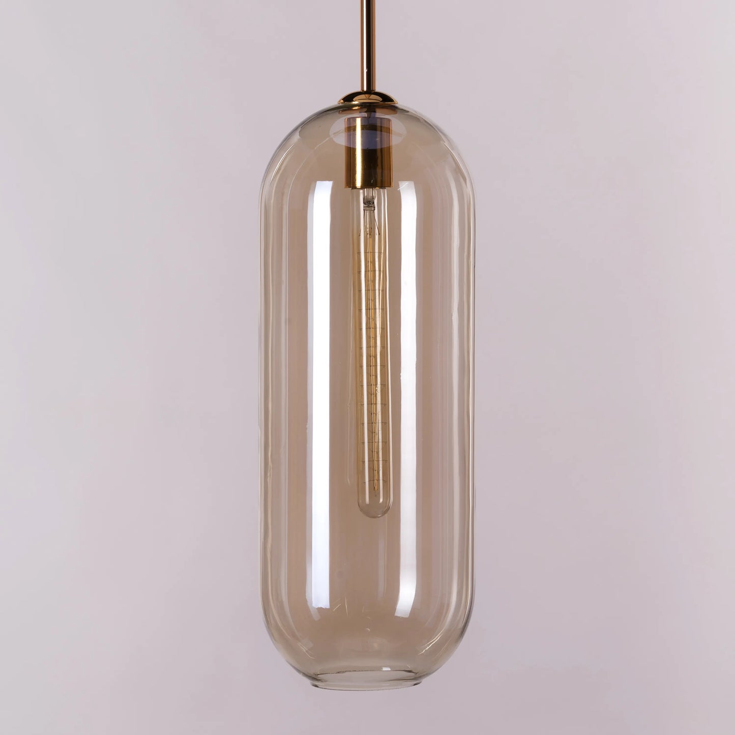 Glamour (Gold, Smokey Grey) Glass Pendant Light