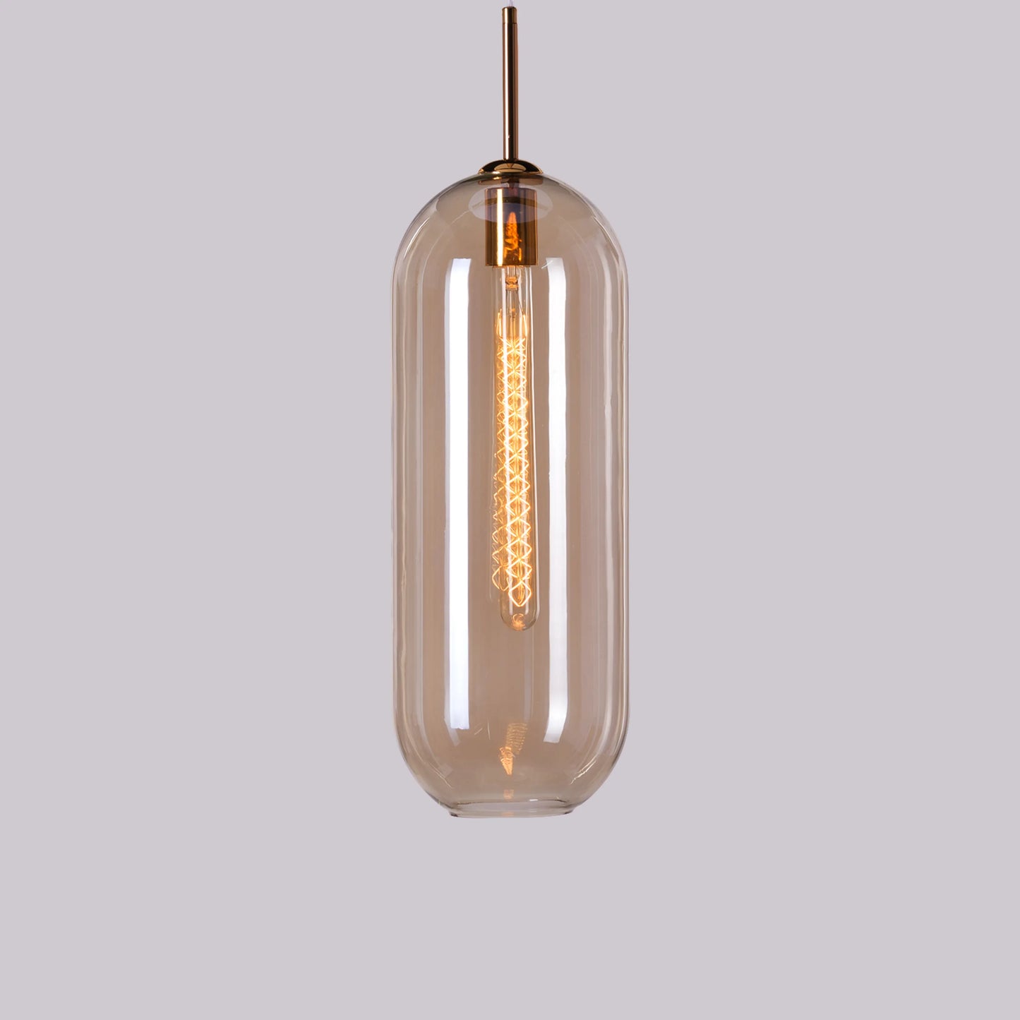 Glamour (Gold, Smokey Grey) Glass Pendant Light