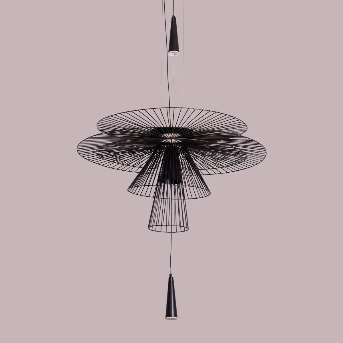 Sleek Asked Without Asking Pendant Light in Bold Black Finish