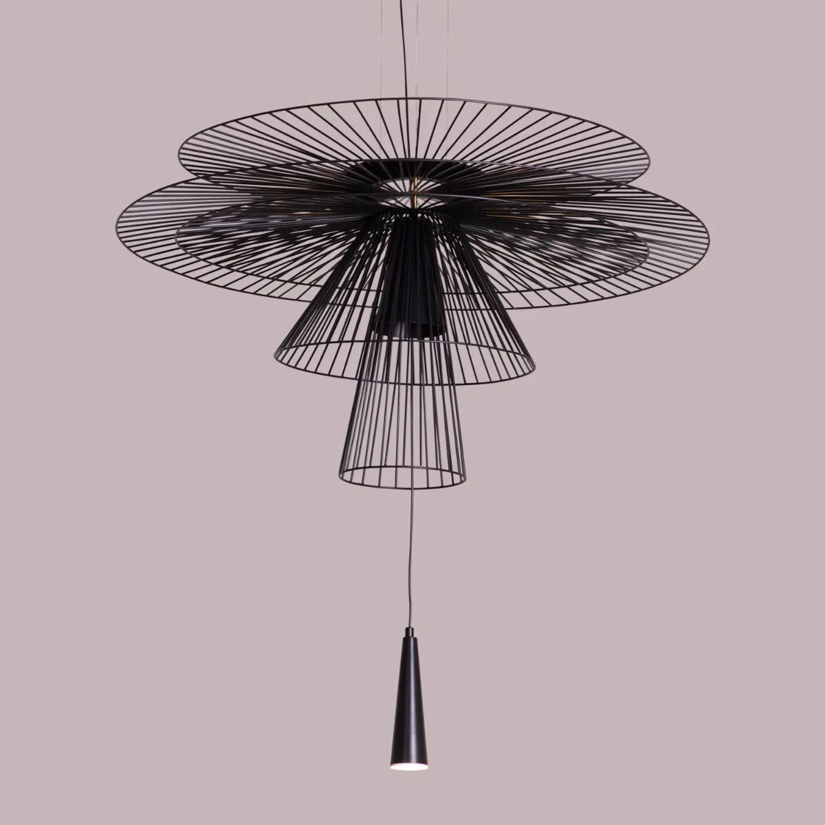 Sleek Asked Without Asking Pendant Light in Bold Black Finish