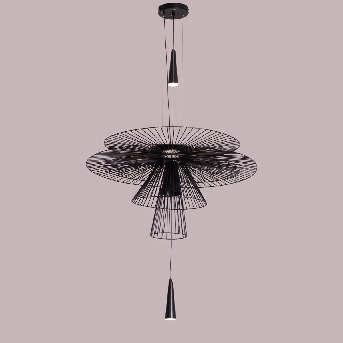 Sleek Asked Without Asking Pendant Light in Bold Black Finish