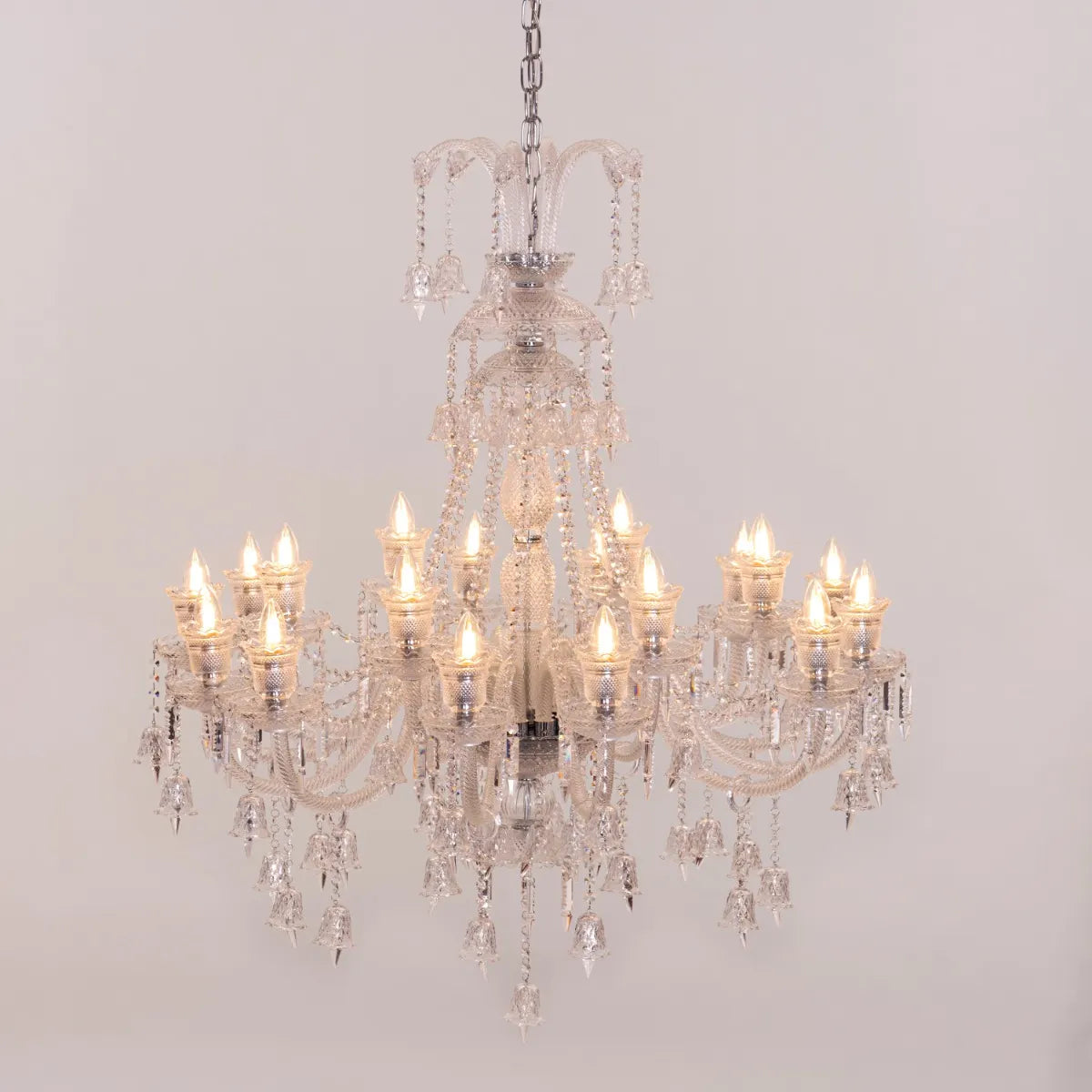 Rules The Room Grand (Large, Chrome) Crystal Chandelier