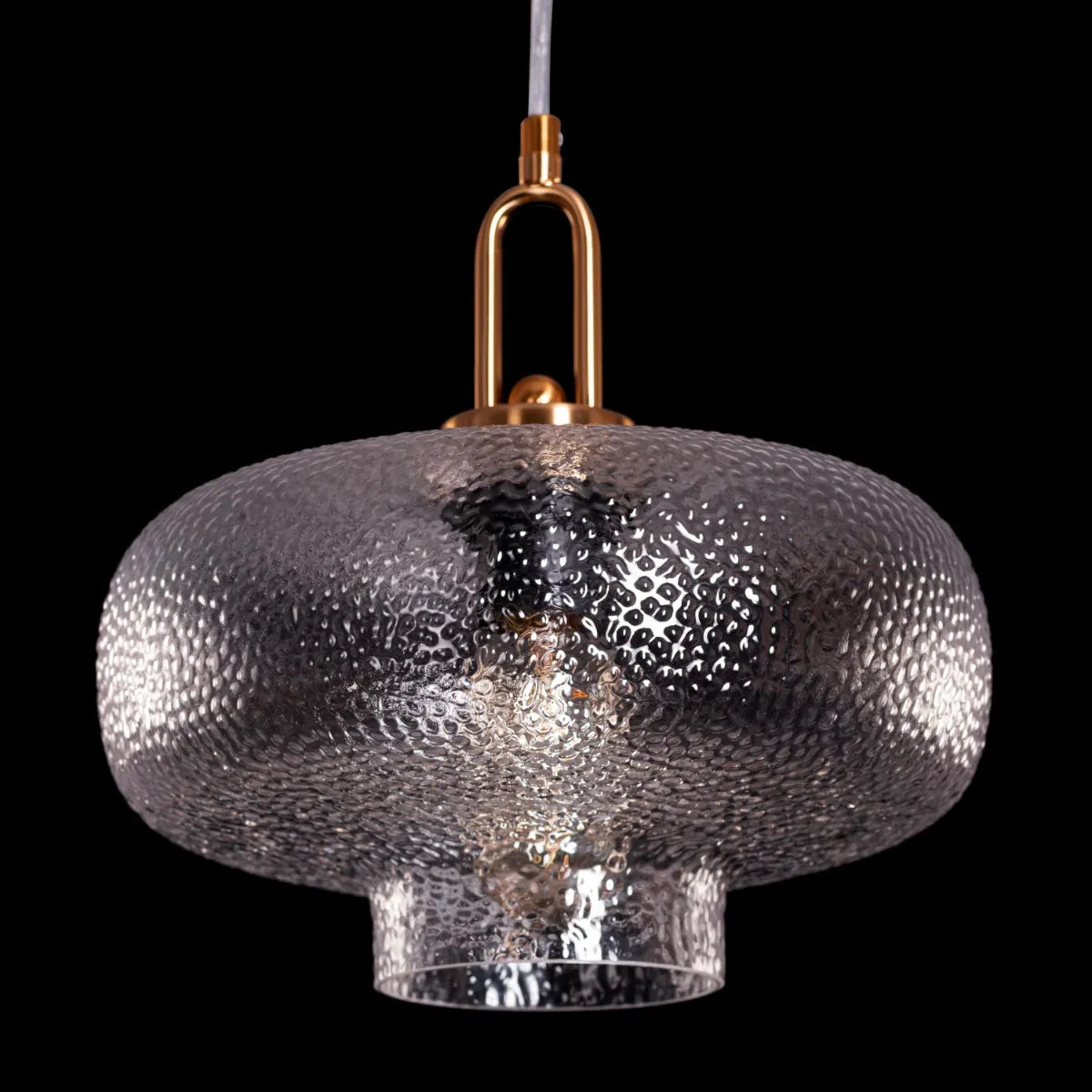 Take Me Traveling (Stout, Gold) Textured Glass Pendant Light