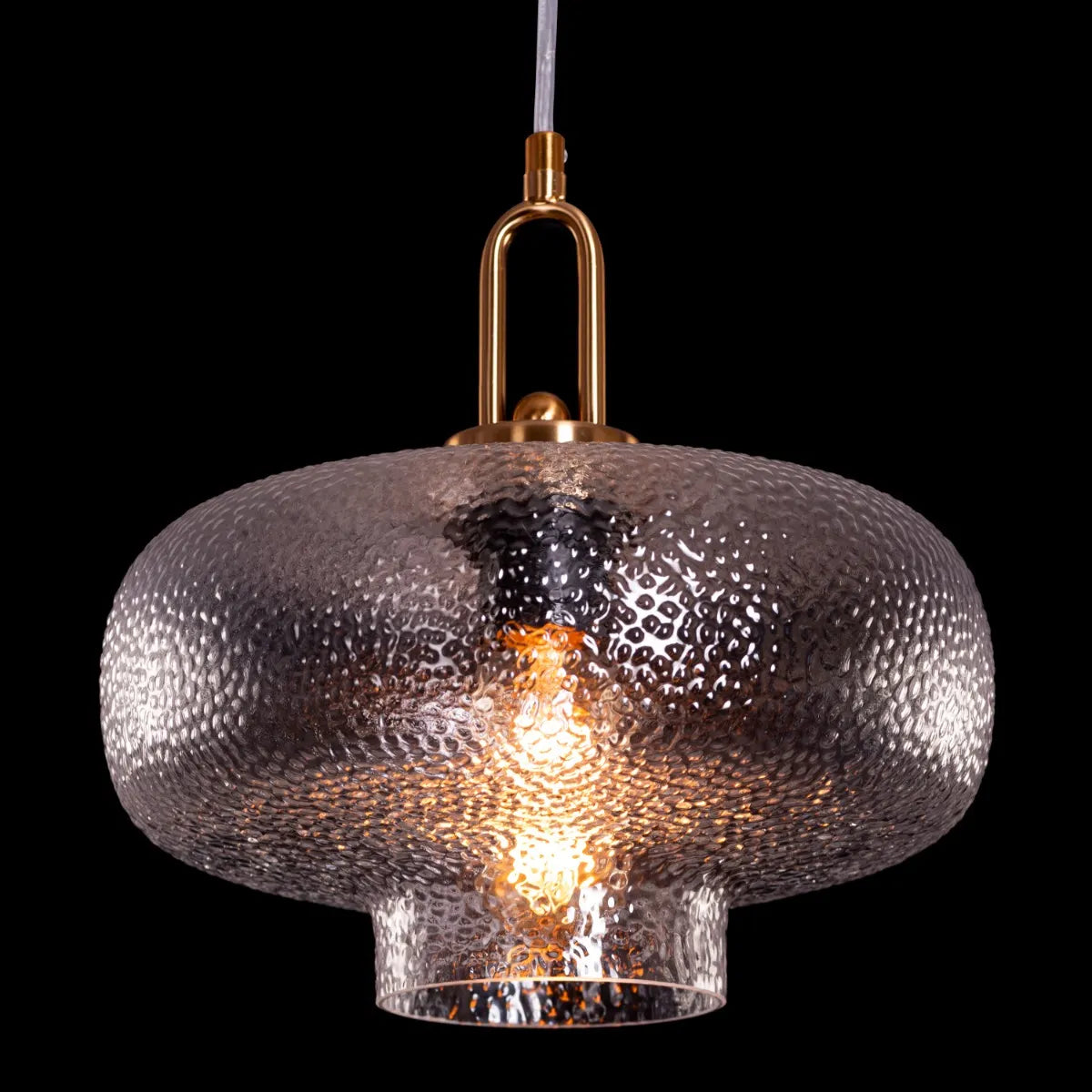 Take Me Traveling (Stout, Gold) Textured Glass Pendant Light