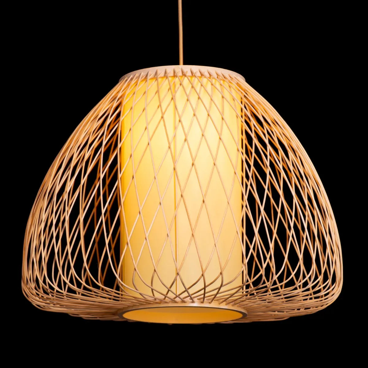 Sophisticated Zen Life Pendant Light with a Warm Bamboo Aesthetic