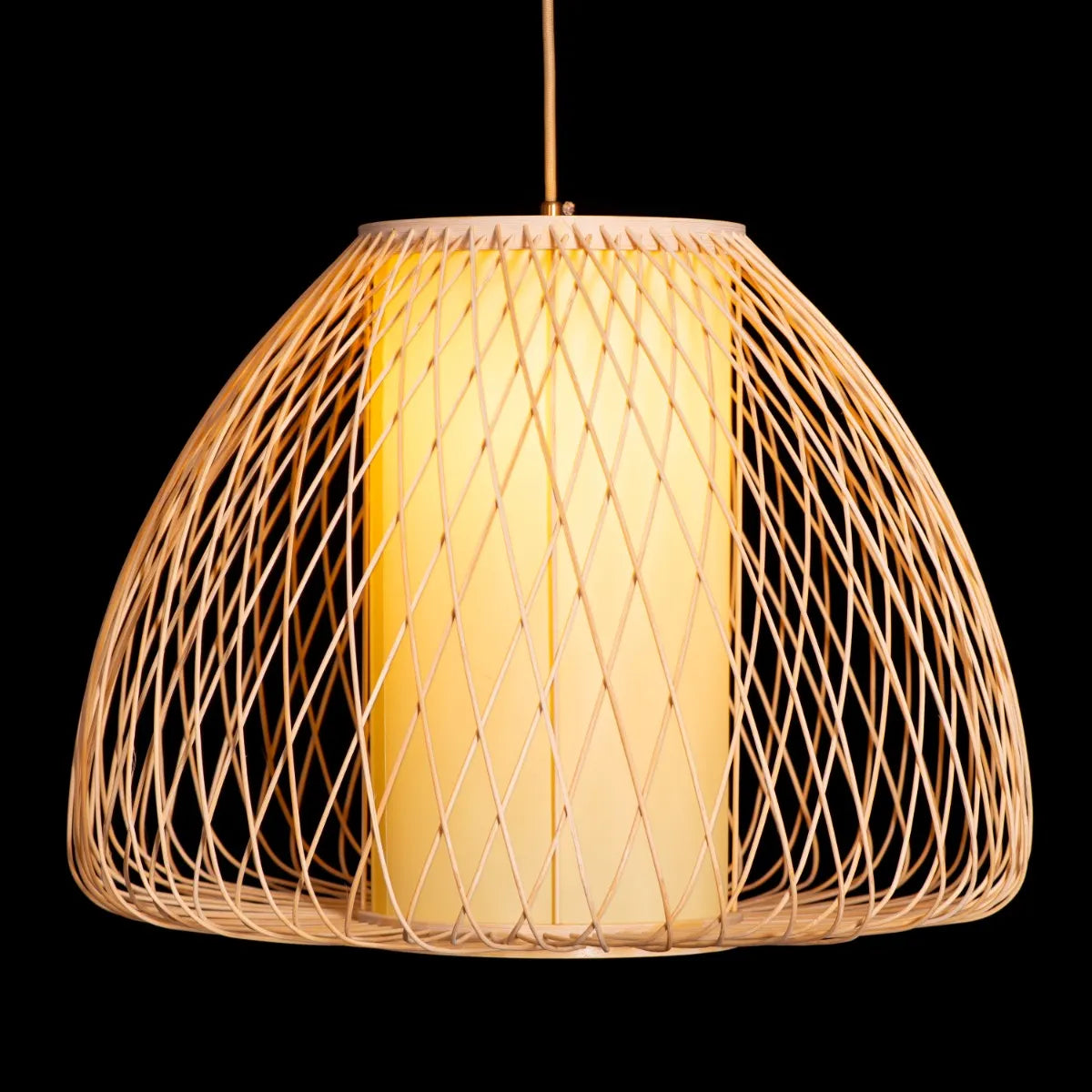 Sophisticated Zen Life Pendant Light with a Warm Bamboo Aesthetic