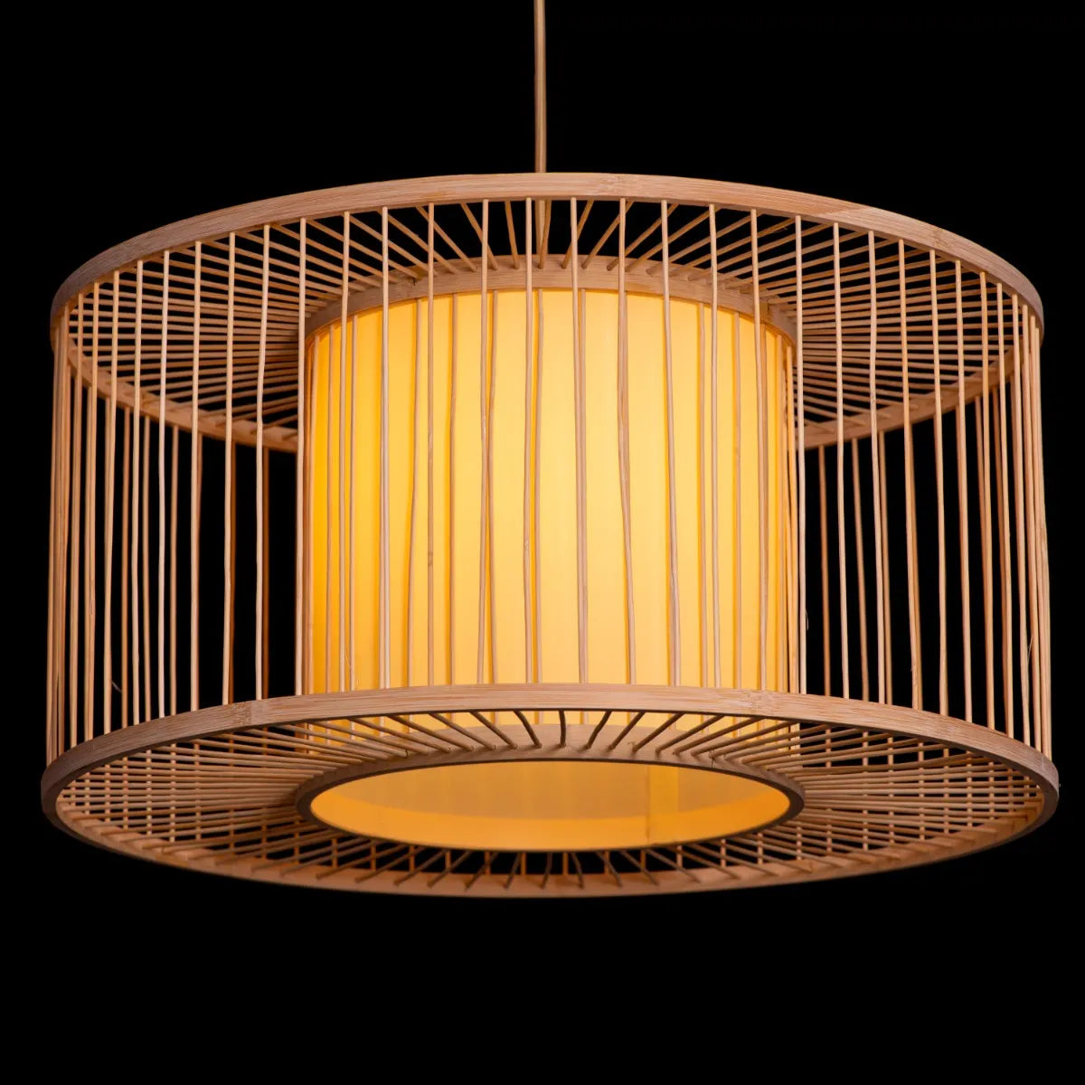 Vibrant Bamboo Bonanza Pendant Light Crafted from Eco-Friendly Bamboo