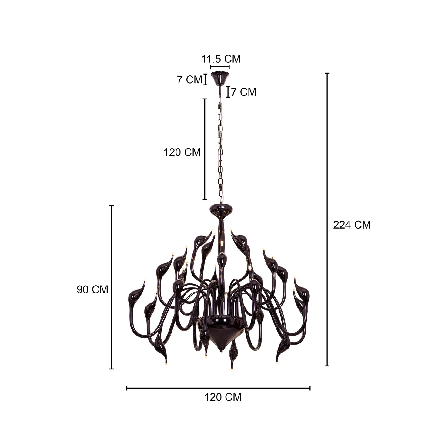 Play Your Cards (Large, Black) Chandelier