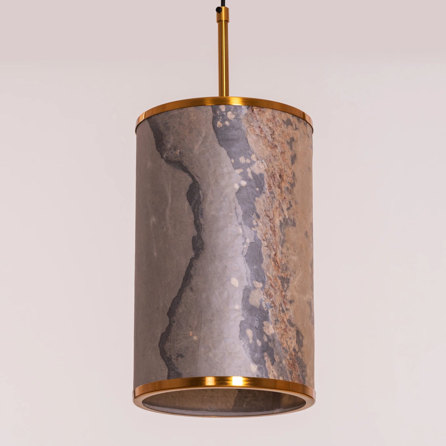 Sunset Slate (Gold) Stone Veneer Pendant Light