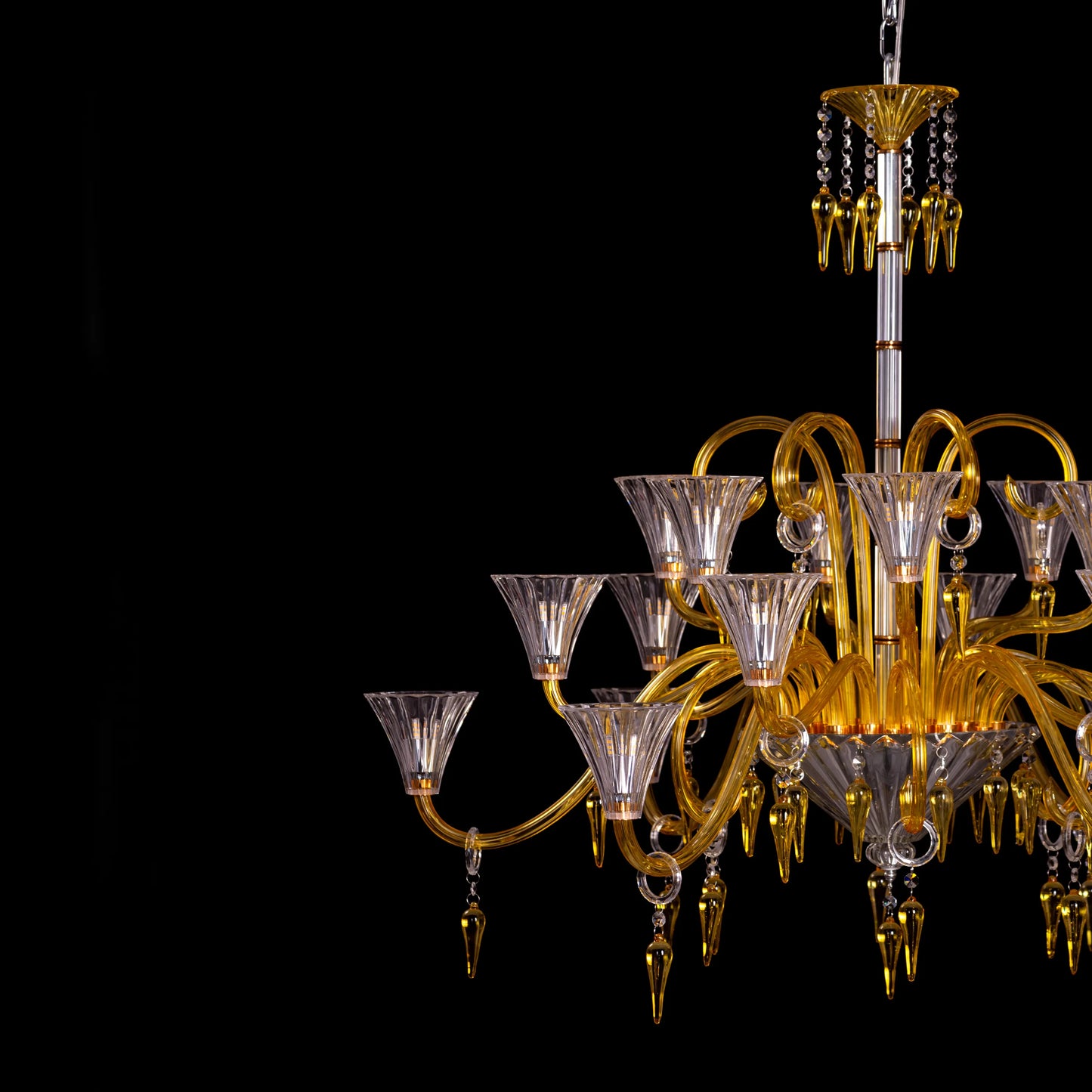 Wealthy Not Rich (Large, Gold) Crystal Chandelier