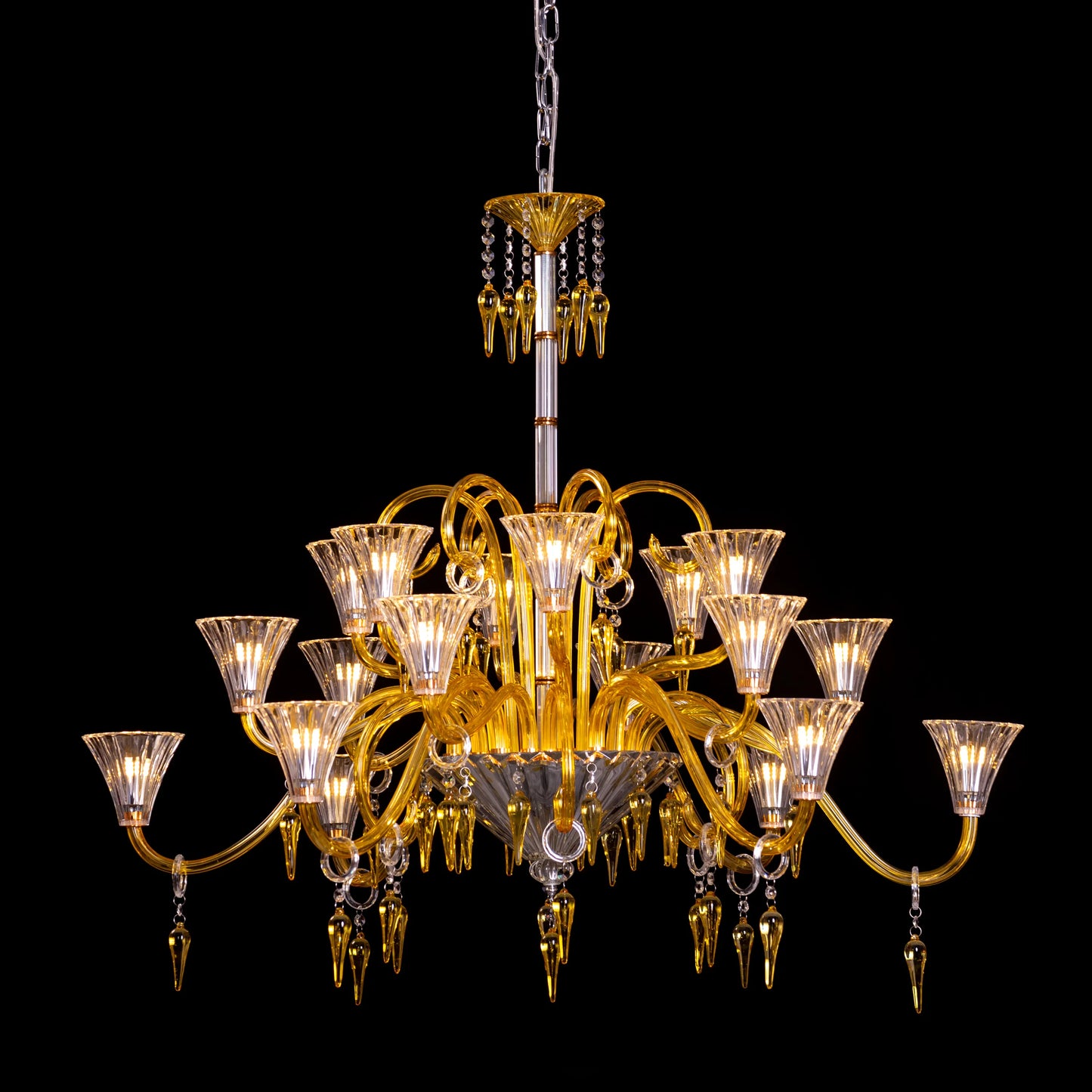 Wealthy Not Rich (Large, Gold) Crystal Chandelier