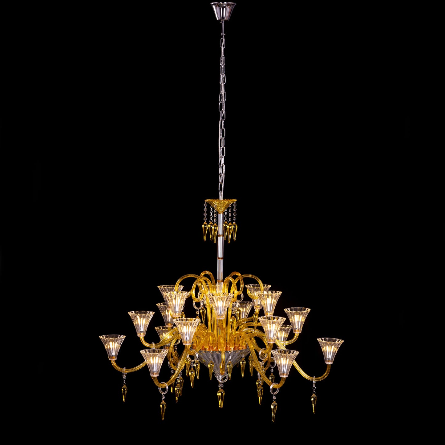 Wealthy Not Rich (Large, Gold) Crystal Chandelier