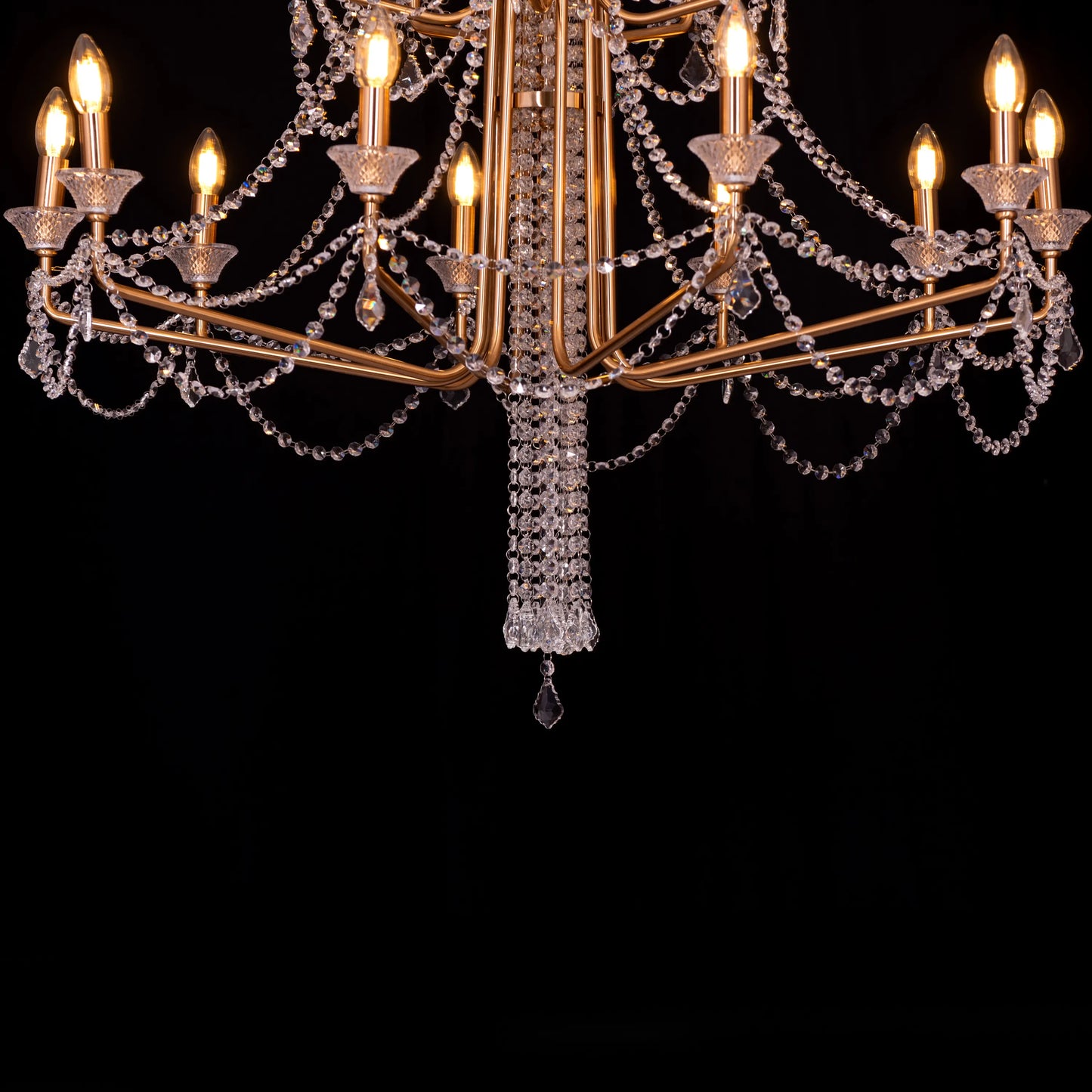 Add The Frosting (Large, Gold) Crystal Chandelier