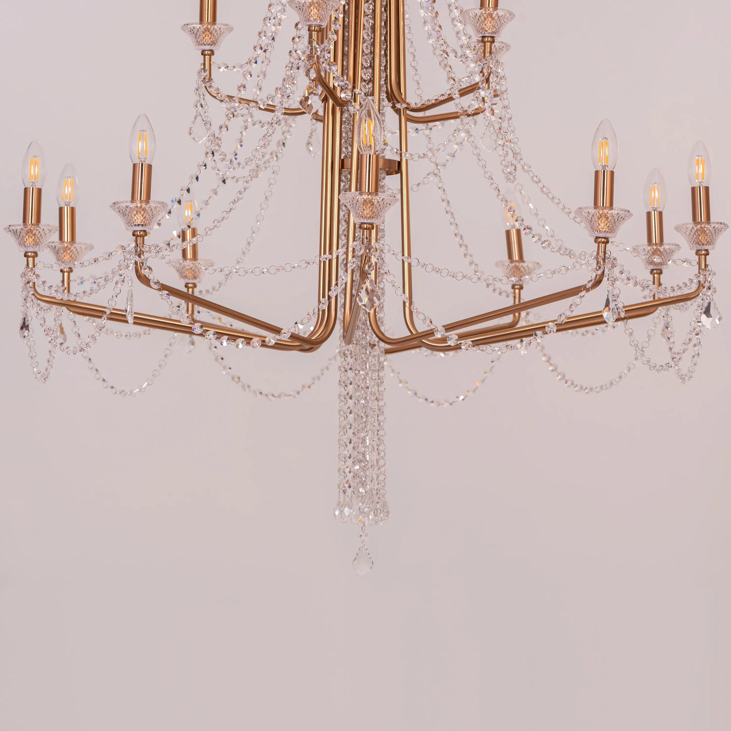 Add The Frosting (Large, Gold) Crystal Chandelier