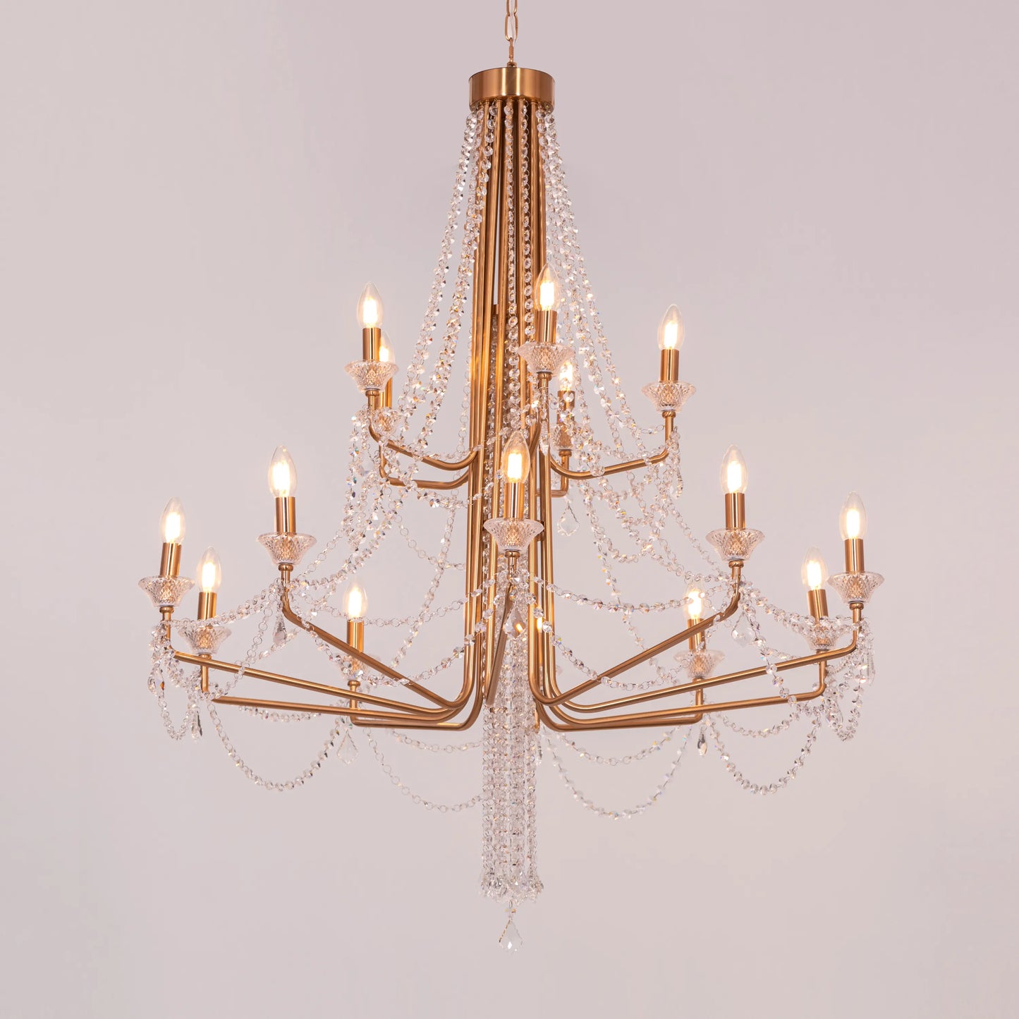 Add The Frosting (Large, Gold) Crystal Chandelier