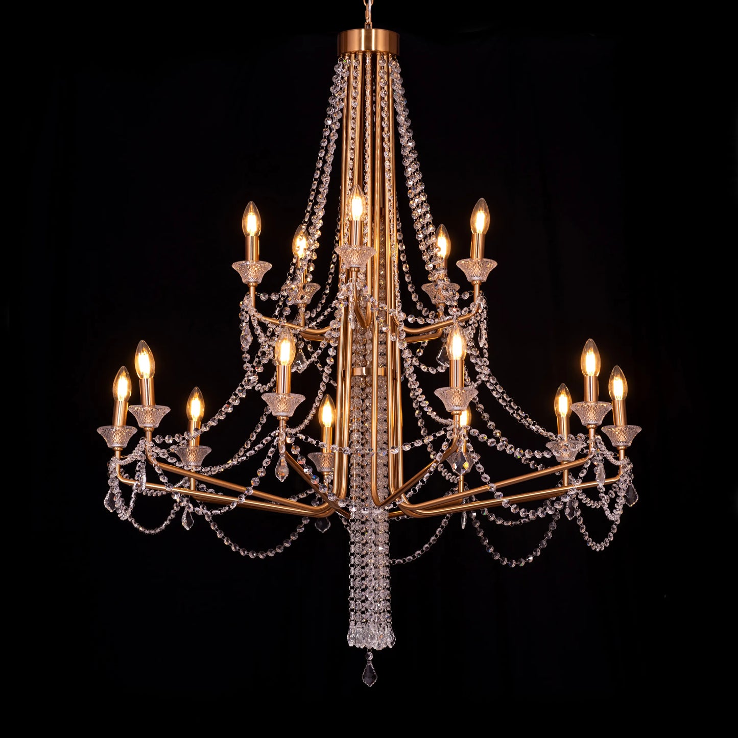 Add The Frosting (Large, Gold) Crystal Chandelier