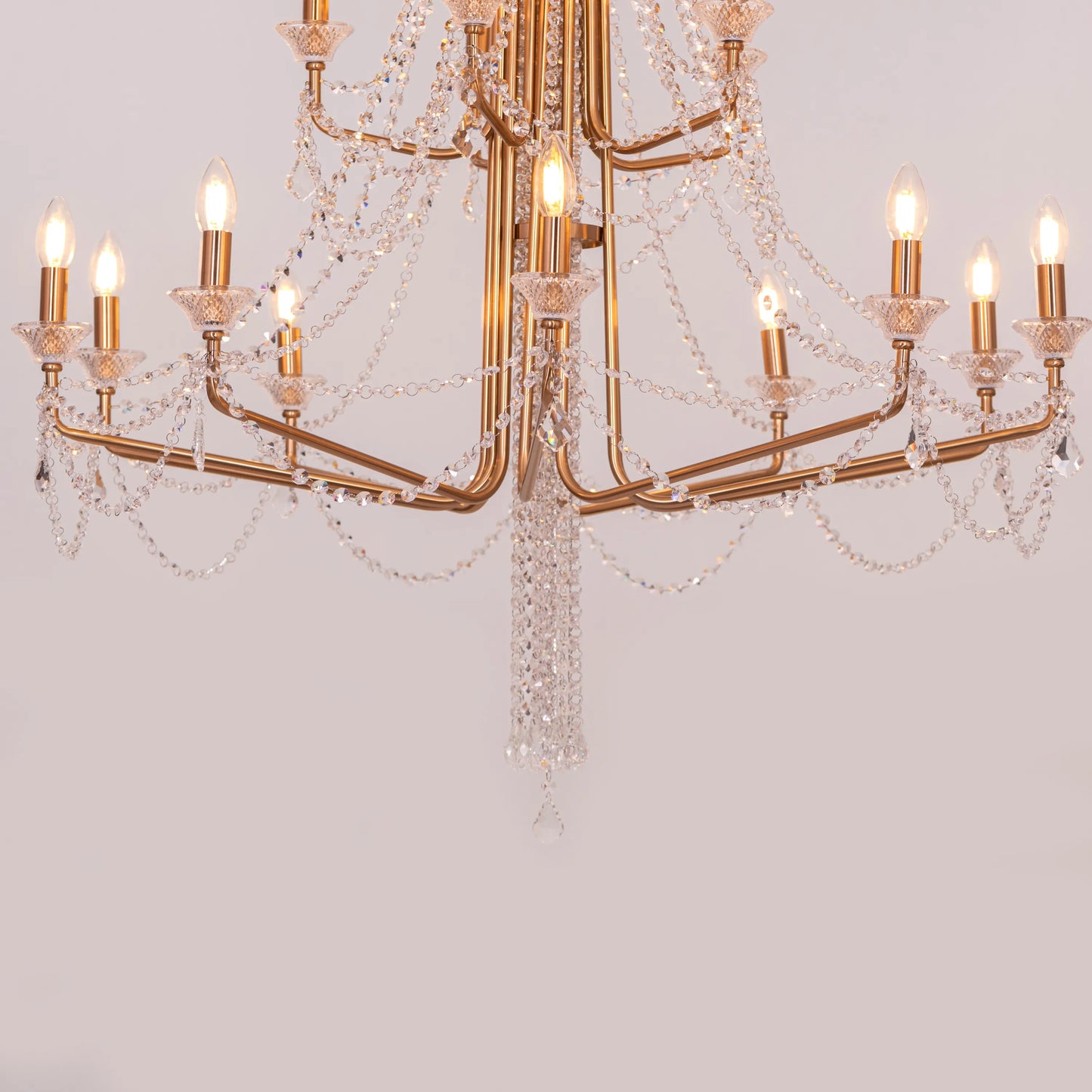 Add The Frosting (Large, Gold) Crystal Chandelier