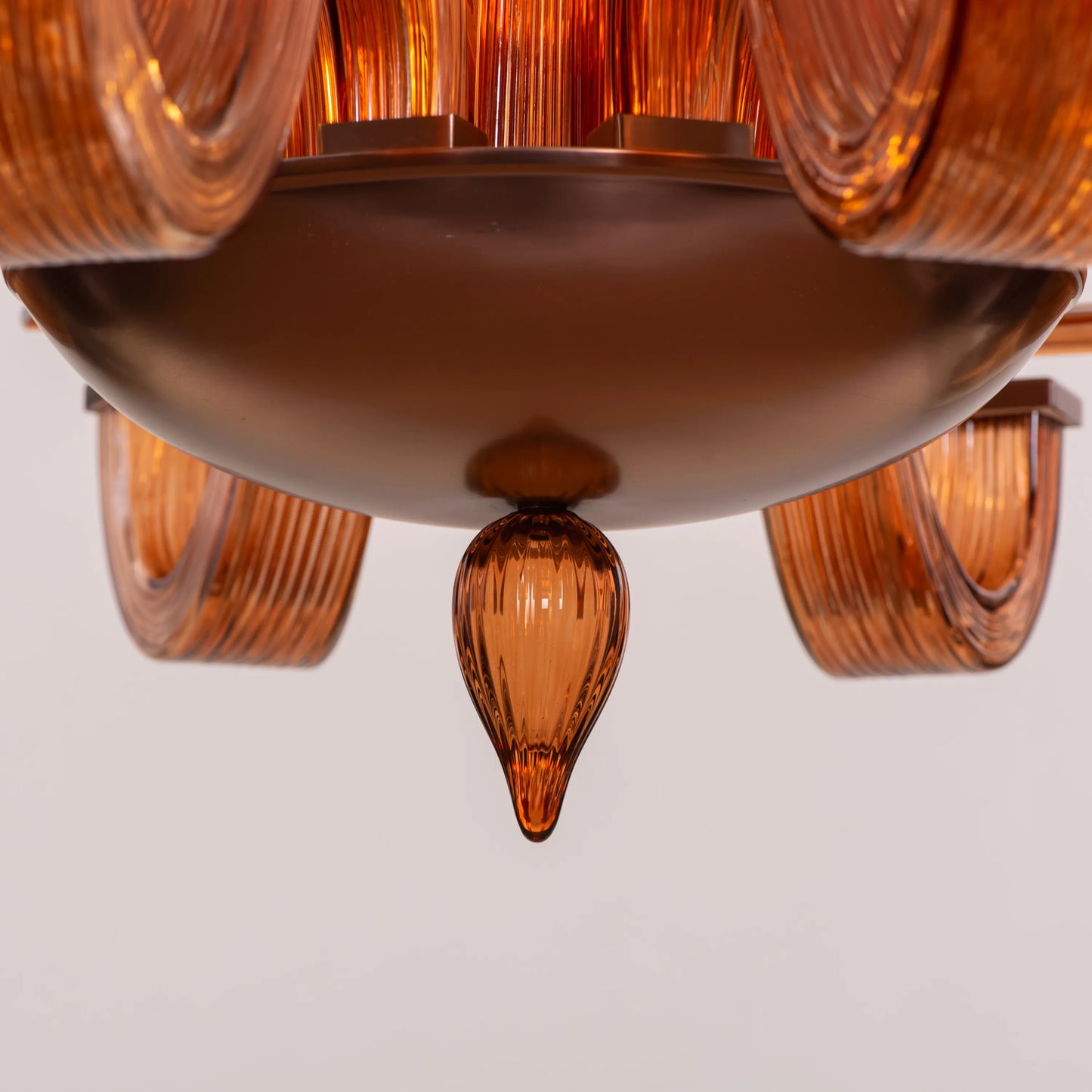 Velvet Haze (Large, Brown) Textured Glass Chandelier