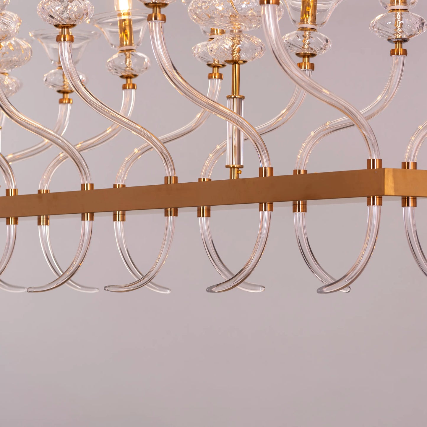 Window Shopping (Large, Gold) Clear Glass Chandelier