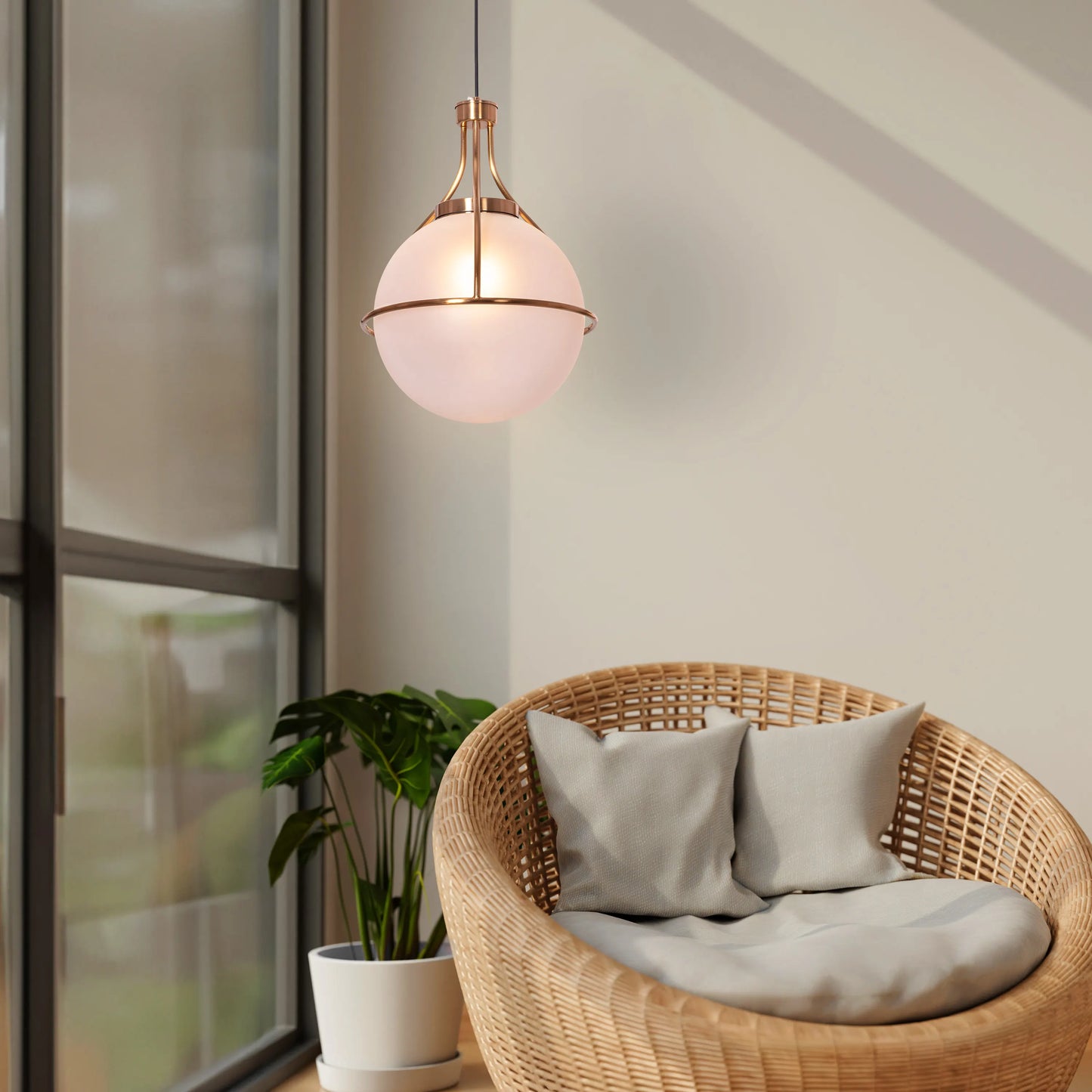 Find Me Nowhere Frosted Glass Pendant Light