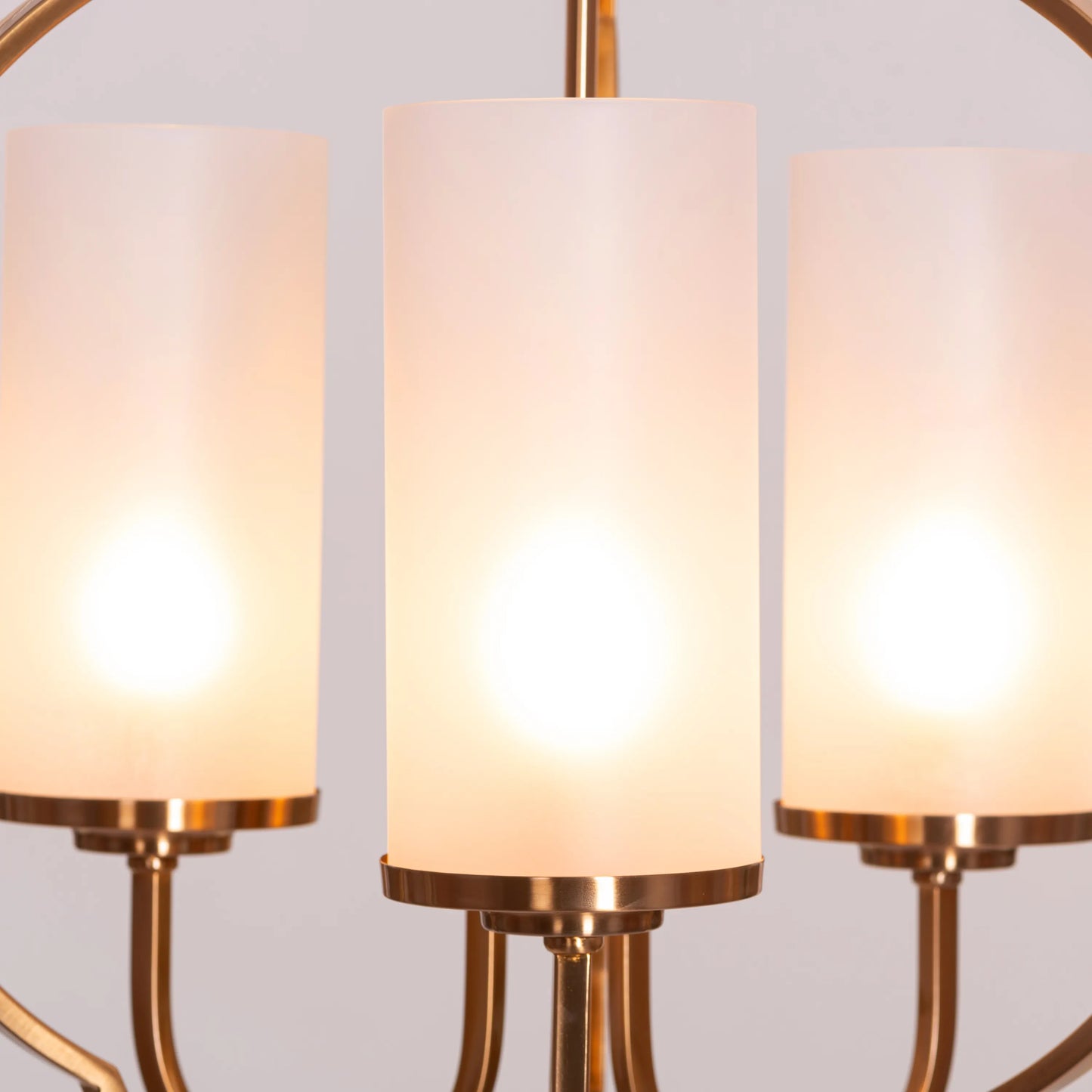 Modern Heart Warming Pendant Light in Gold with Frosted Glass for an Inviting Ambiance