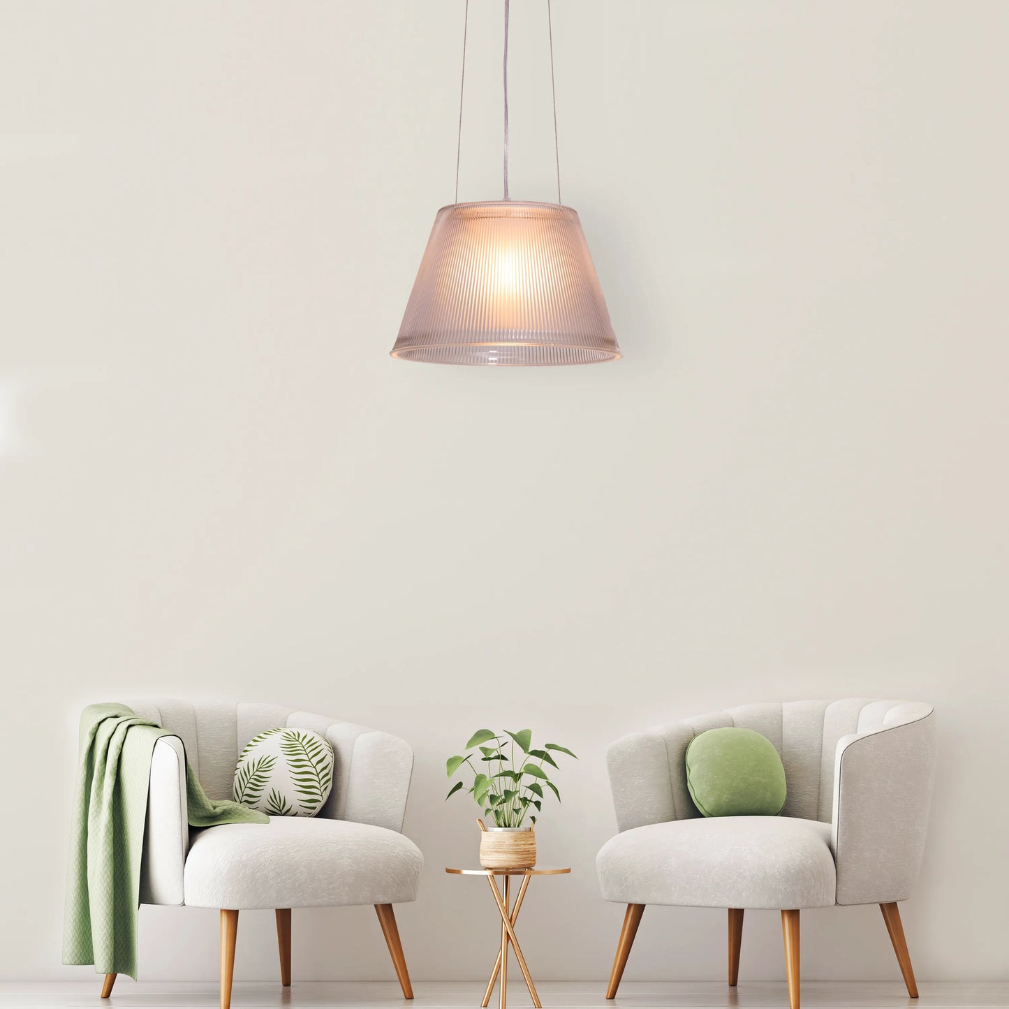 Vibe Check (Chrome) Frosted Glass Pendant Light