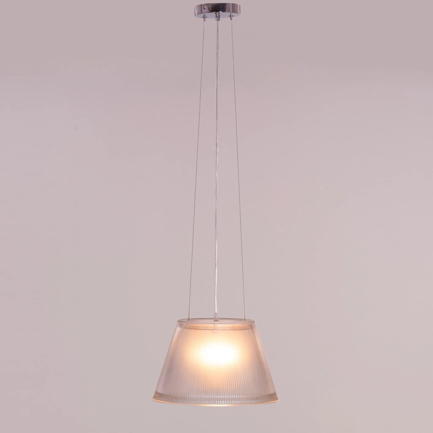 Vibe Check (Chrome) Frosted Glass Pendant Light