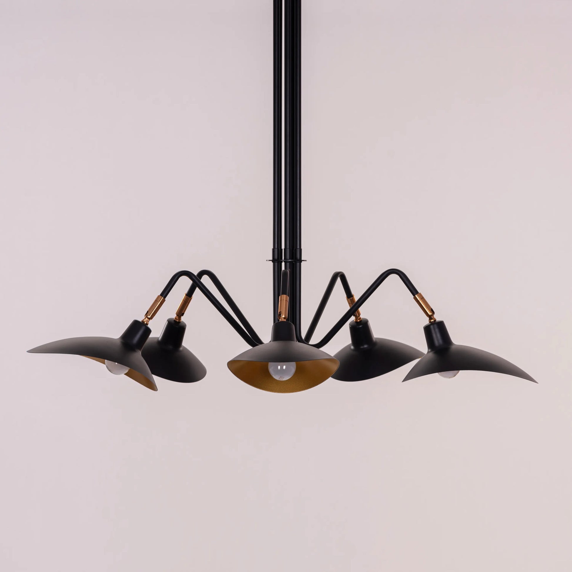 Midnight Proposal black chandelier with sleek modern design.