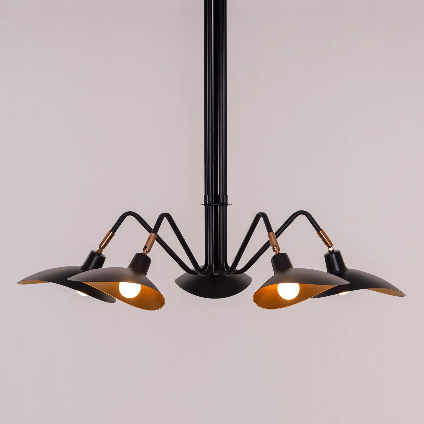 Midnight Proposal black chandelier with sleek modern design.