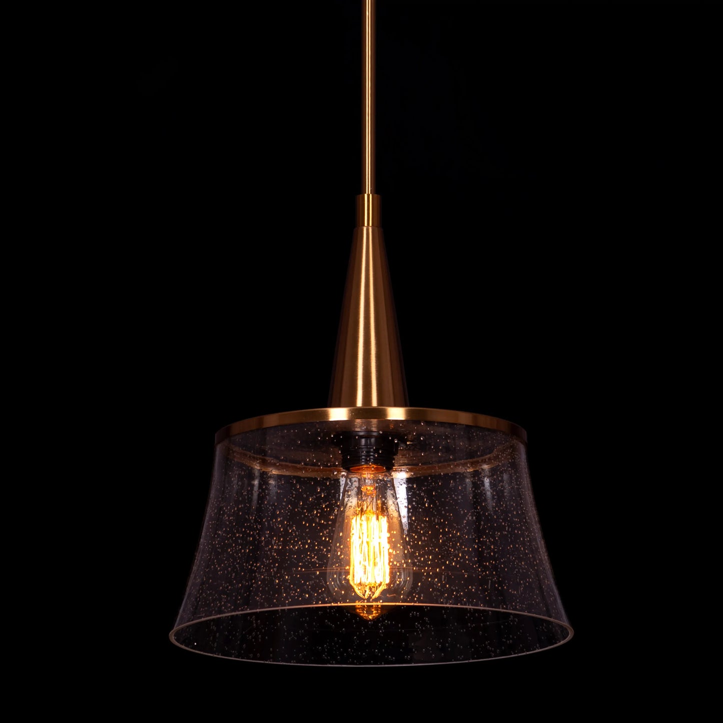 Overflowing (Gold) Clear Glass Pendant Light